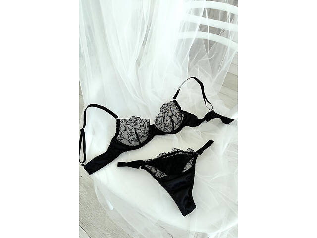 Комплект білизни delicacy Perfect Female Чорний M/85B (188LS-27T-bl) - Фото 5