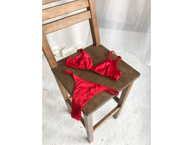 Комплект білизни з сатину Perfect Female Червоний M/70B (182LS-32T-r) - Фото 4