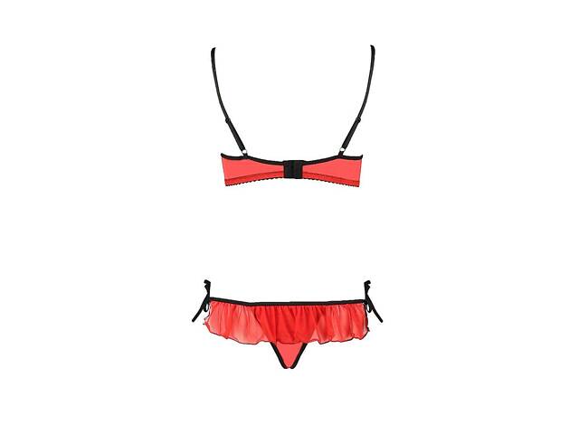 Комплект белья Passion CHERRY SET WITH OPEN BRA Exclusive XXL/XXXL красный (PS25509) - Фото 3