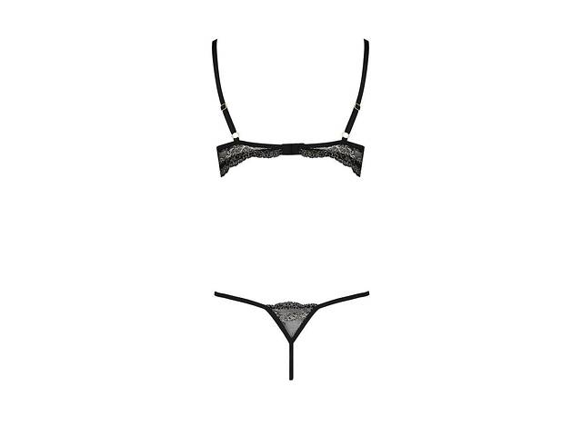 Комплект белья Passion Exclusive VALERY SET WITH OPEN BRA Black XXL/XXXL (PS25106) - Фото 3