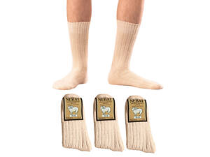 Комплект білих шкарпеток 3 пари з натуральної вовни «Nebat»