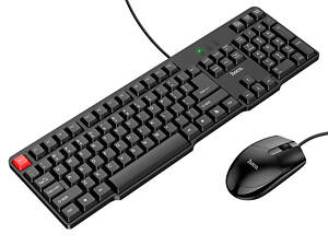 Комплект бизнес-мембранной клавиатуры и мыши Hoco GM16 1200DPI Black