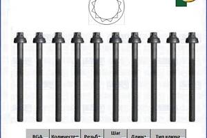 Комплект болтов ГБЦ   для моделей: HONDA (SHUTTLE, PRELUDE,ACCORD,ACCORD,ACCORD)