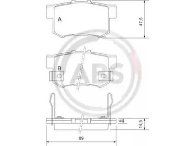 Комплект дискових гальмівних колодок на Accord, Avancier, CR-V, Civic, FR-V, Integra, Kizashi, Legend, Odyssey, RL, Sh...