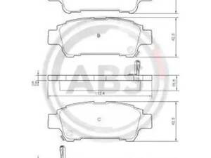 Комплект дисковых тормозных колодок на Alphard, Avensis, Previa, Sienna