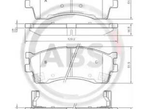 Комплект дискових гальмівних колодок на Carens, Cerato, Clarus, Rio, Roadster, Shuma
