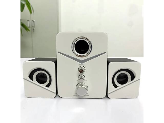 Комплект домашних колонок Niye 3 в 1 белые MC Computer Audio D221 GM - Фото 4