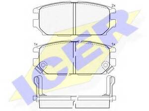Комплект гальмівних колодок (дискових) ICER 140983 на MITSUBISHI GALANT Mk V седан (E5_A, E7_A, E8_A)