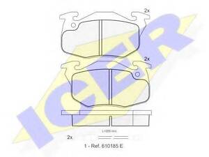 Комплект тормозных колодок (дисковых) ICER 180633 на RENAULT LE CAR (122_)