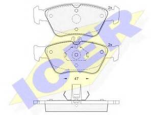 Комплект гальмівних колодок (дискових) ICER 181115 на MERCEDES-BENZ C-CLASS седан (W202)