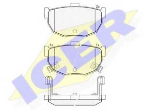Комплект гальмівних колодок (дискових) ICER 181144 на NISSAN MAXIMA II седан (J30)