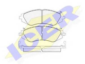 Комплект тормозных колодок (дисковых) ICER 181263 на DAEWOO ORION (KLAJ)