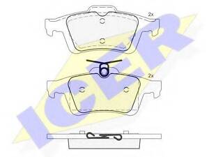 Комплект гальмівних колодок (дискових) ICER 181744 на FORD C-MAX II (DXA/CB7, DXA/CEU)