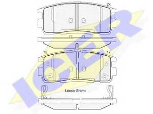 Комплект тормозных колодок (дисковых) ICER 181799 на VAUXHALL ANTARA (J26, H26)