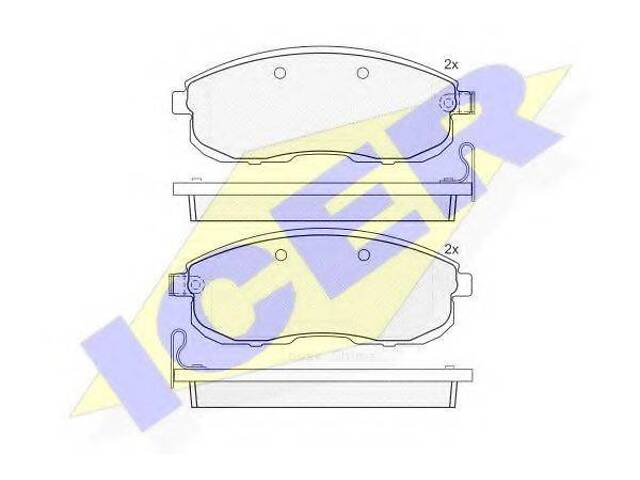 Комплект тормозных колодок (дисковых) ICER 181882200 на NISSAN (DONGFENG) TEANA (J32)