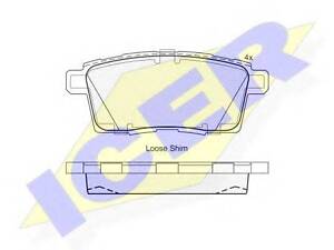 Комплект гальмівних колодок (дискових) ICER 181963 на MAZDA CX-7 (ER)