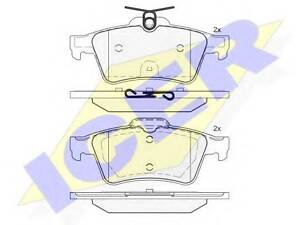 Комплект тормозных колодок (дисковых) ICER 182013 на PEUGEOT 508