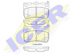 Комплект гальмівних колодок (дискових) ICER 182060 на LEXUS IS II седан (GSE2_, ALE2_, USE2_)