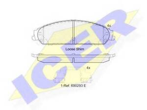 Комплект гальмівних колодок (дискових) ICER 182068 на CHRYSLER 300 C седан (LX)