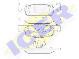 Комплект гальмівних колодок (дискових) ICER 182115 на DACIA SANDERO II