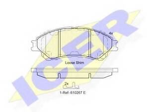 Комплект гальмівних колодок (дискових) ICER 182175 на SUZUKI S-CROSS