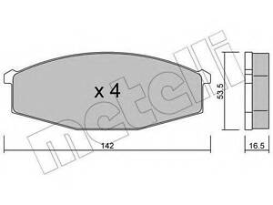 Комплект гальмівних колодок (дискових) METELLI 2201100 на NISSAN PATROL Station Wagon (W160)