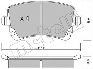 Комплект тормозных колодок (дисковых) METELLI 2205542 на VW KOMBI/CARAVELLE V автобус (7HB, 7HJ, 7EB, 7EJ, 7EF)