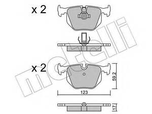 Комплект гальмівних колодок (дискових) METELLI 2205600 на BMW 7 седан (E38)