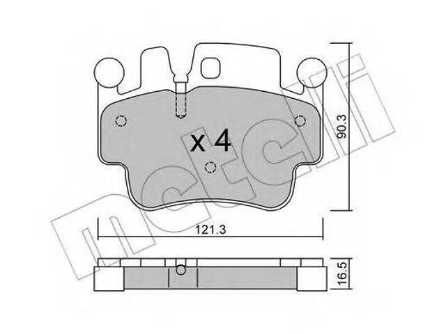 Комплект тормозных колодок (дисковых) METELLI 2206570 на PORSCHE 911 (996)