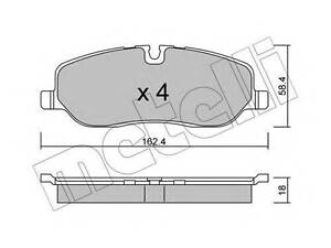 Комплект тормозных колодок (дисковых) METELLI 2206930 на LAND ROVER LR4 IV (LA)