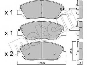 Комплект тормозных колодок (дисковых) METELLI 2207870 на KIA SORENTO II (XM)