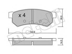 Комплект тормозных колодок (дисковых) METELLI 2208460 на CHEVROLET LACETTI универсал (J200)