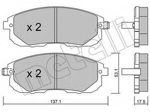 Комплект тормозных колодок (дисковых) METELLI 2208761 на NISSAN CUBE (Z12)