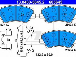 Комплект гальмівних колодок ATE 13046056452 на HYUNDAI ELANTRA GT (GD)