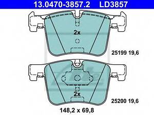 Комплект гальмівних колодок ATE 13047038572 на BMW 1 (F20)