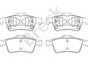 Комплект гальмівних колодок BRECK 234820070200 на RENAULT VEL SATIS (BJ0_)