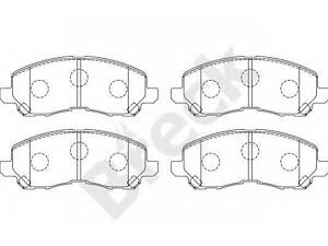 Комплект гальмівних колодок BRECK 235840070100 на MITSUBISHI OUTLANDER SPORT (GA_W_)