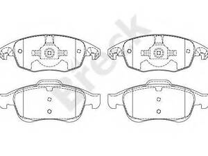 Комплект гальмівних колодок BRECK 245380070100 на CITROEN C4 II (B7)