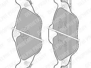 Комплект гальмівних колодок DELPHI LP1673 на OPEL ASTRA G Наклонная задняя часть (F48_, F08_)