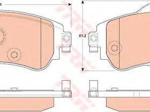 Комплект гальмівних колодок - дискові TRW GDB1917 на CITROËN C4 II (B7)
