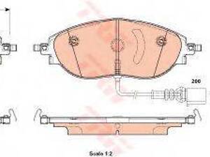 Комплект гальмівних колодок до дискових гальм TRW GDB1918 на VW PASSAT (362)
