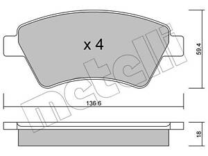 Комплект гальмівних колодок RENAULT GRAND SCENIC II (JM0/1_) KANGOO (KC0/1_) KANGOO Express (FC0/1_) MEGANE II (BM0/1_,