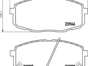 Комплект гальмівних колодок TEXTAR 2396601 на HYUNDAI ELANTRA GT (GD)