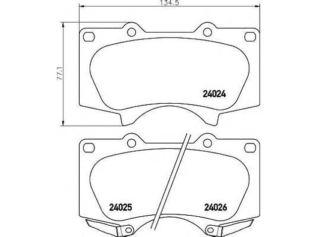 Комплект гальмівних колодок TEXTAR 2402401 на TOYOTA LAND CRUISER PRADO (LJ12_, KDJ12_, KZJ12_, GRJ12_, TRJ12_)