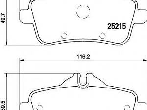 Комплект гальмівних колодок TEXTAR 2521501 на MERCEDES-BENZ M-CLASS (W166)