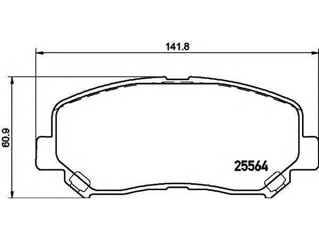 Комплект гальмівних колодок TEXTAR 2556401 на MAZDA CX-5 (KE, GH)