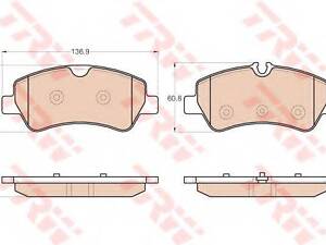 Комплект гальмівних колодок TRW GDB1968 на FORD TOURNEO CUSTOM автобус