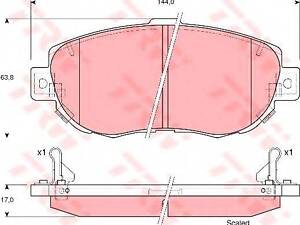 Комплект гальмівних колодок TRW GDB3235 на TOYOTA SUPRA (JZA80)