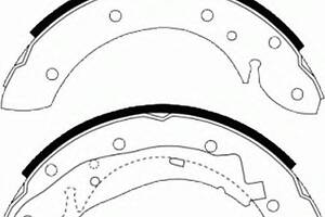 Комплект тормозных колодок из 4 шт. барабанов