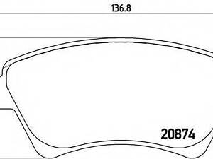 Комплект гальмівних колодок з 4 шт. дисків BREMBO P68034 на RENAULT MEGANE II Sport Tourer (KM0/1_)